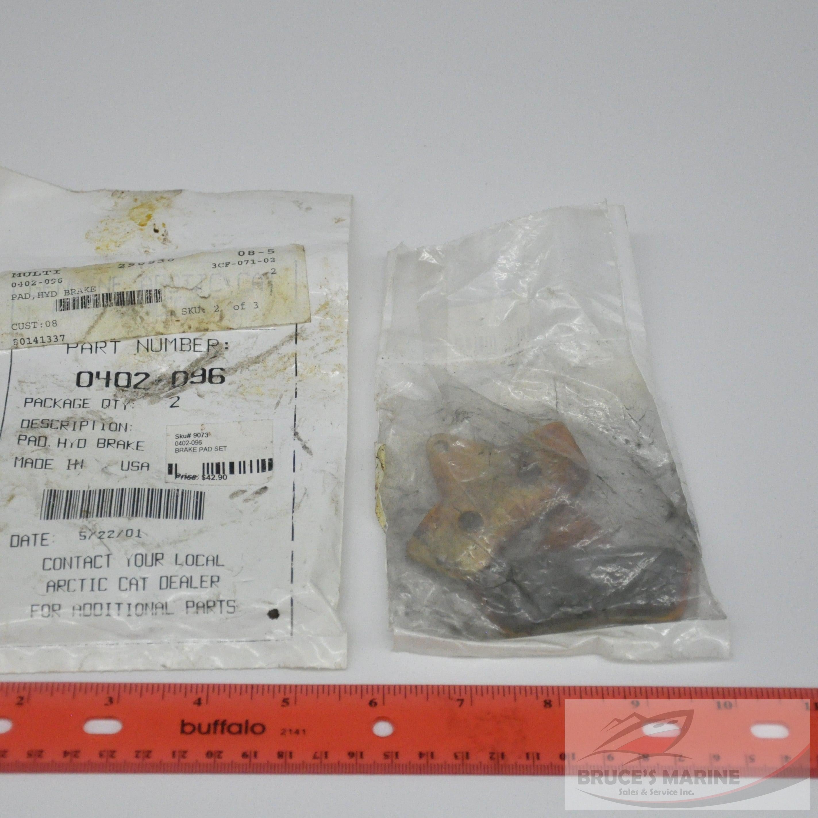 0402-096 GENUINE FACTORY ARCTIC CAT PART - HYDRAULIC BRAKE PAD SET
