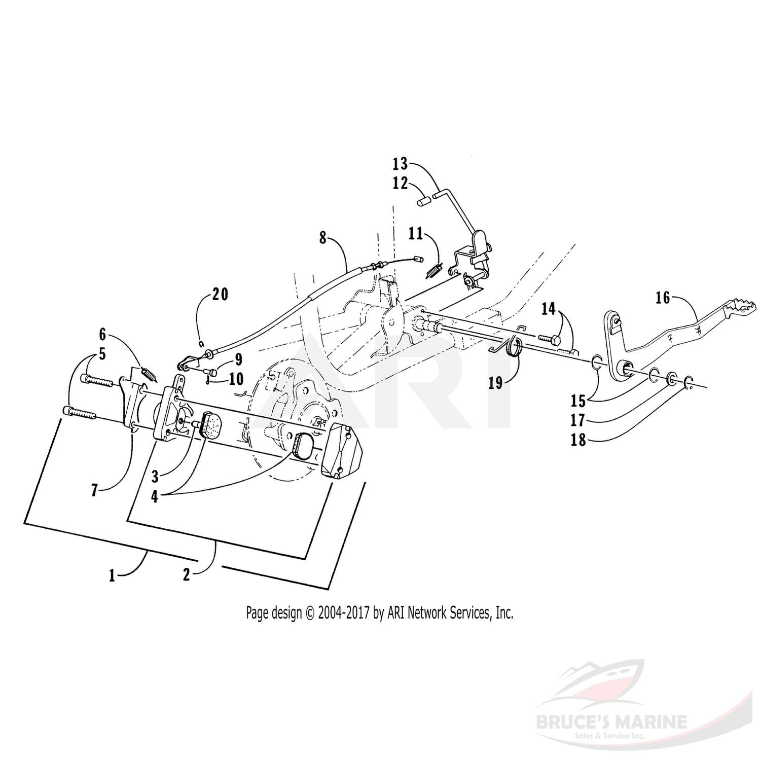 0502-020 GENUINE FACTORY ARCTIC CAT PART - BRAKE PAD SET