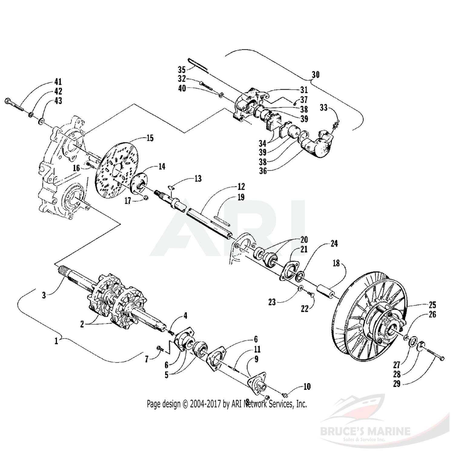 0602-425 GENUINE FACTORY ARCTIC CAT PART - SPROCKET (0702-327)