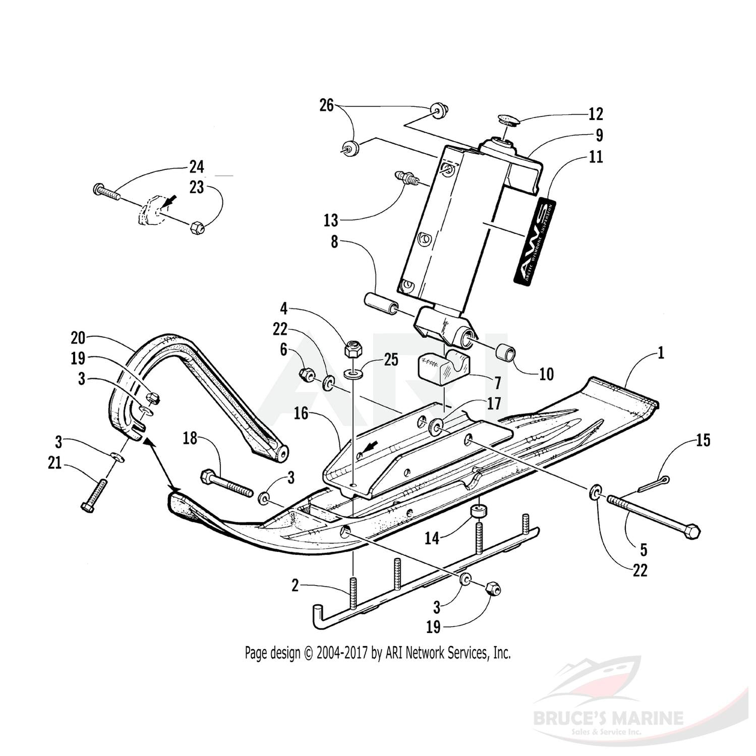 0604-380 GENUINE FACTORY ARCTIC CAT PART - AXLE