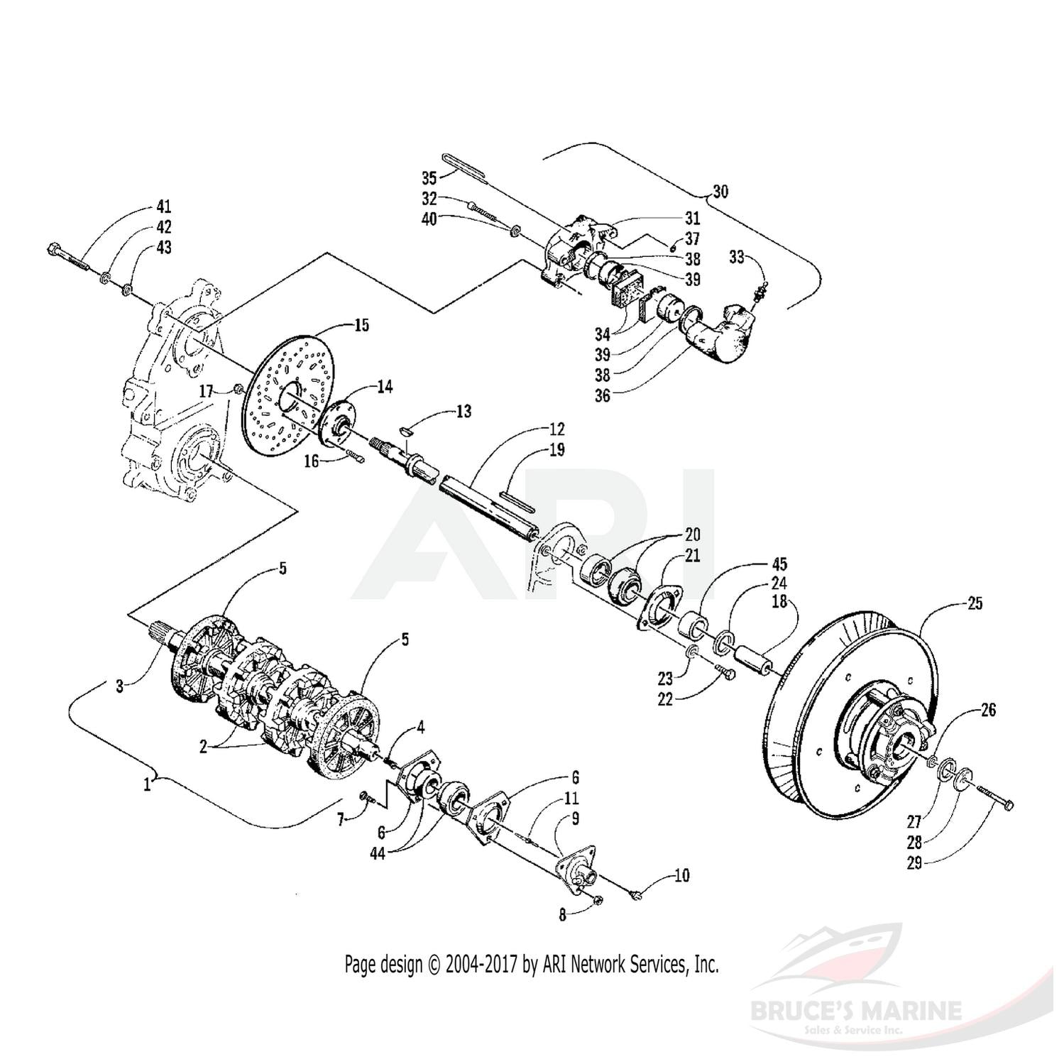 0604-380 GENUINE FACTORY ARCTIC CAT PART - AXLE