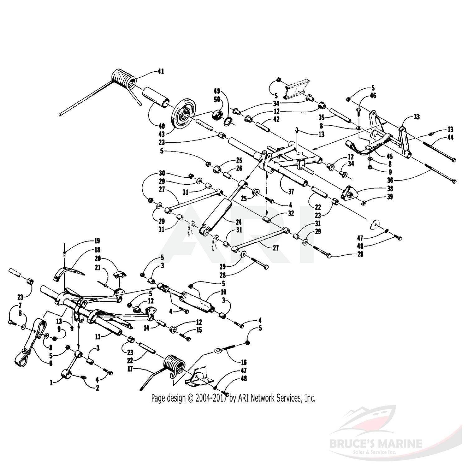 0604-401 GENUINE FACTORY ARCTIC CAT PART - LH SPRING (1704-183)