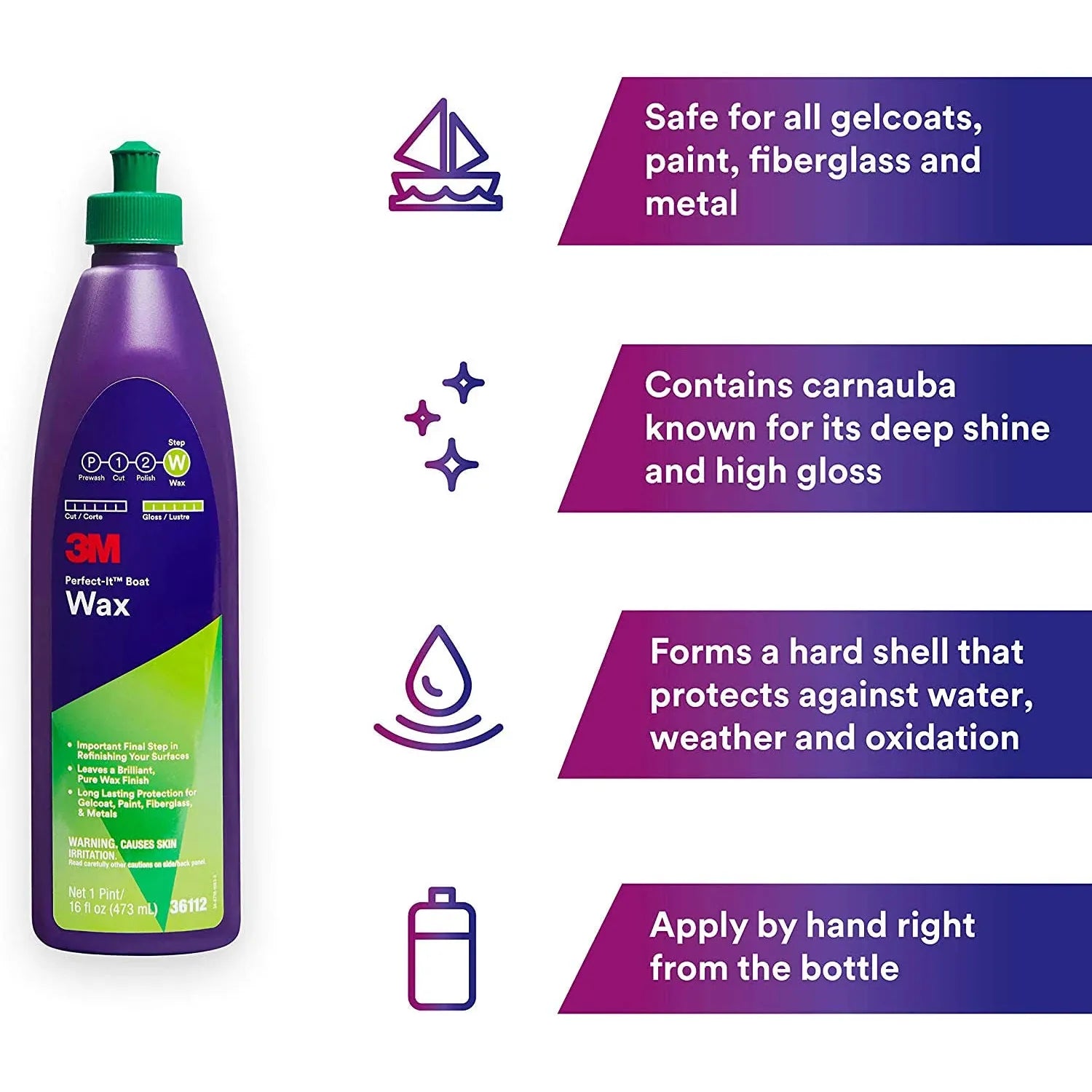 3M™ PERFECT-IT™ BOAT WAX, 946 ML, 36113
