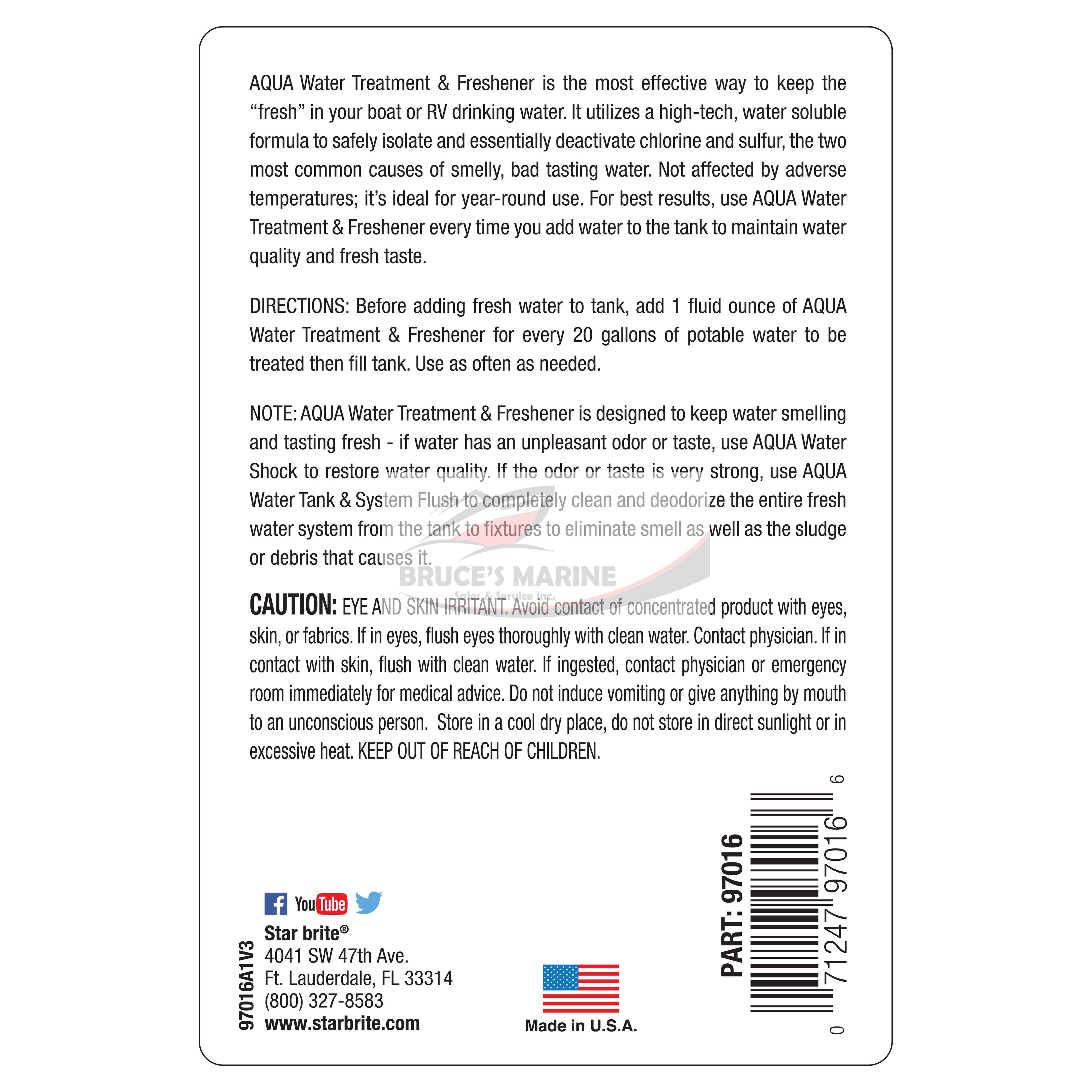 AQUA WATER TREATMENT & FRESHENER 237ML