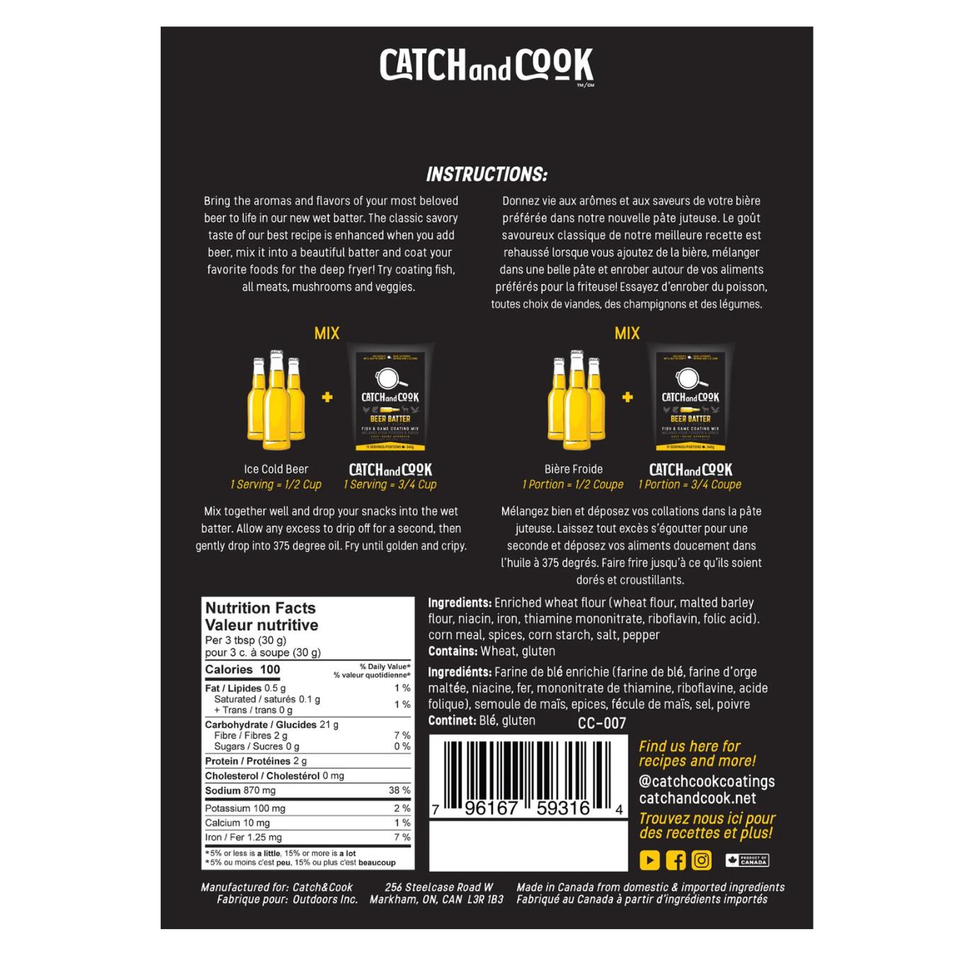 BEER BATTER - FISH & GAME COATING MIX