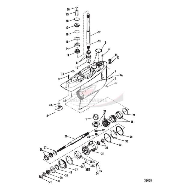 BRASS CASTLE WASHER - SPLINED - RUBBER HUB PROPELLERS