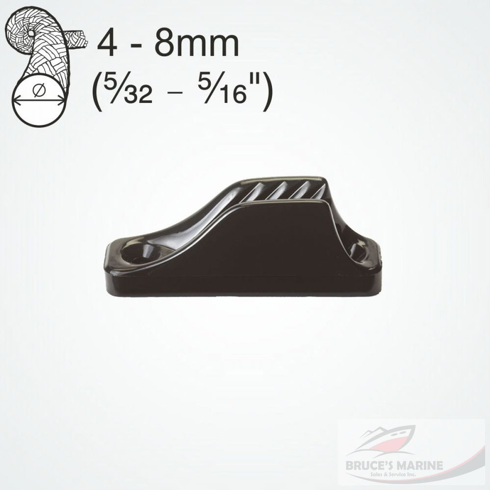 CL209 CLAMCLEAT, MIDI (3/16" - 5"/16) BLACK NYLON