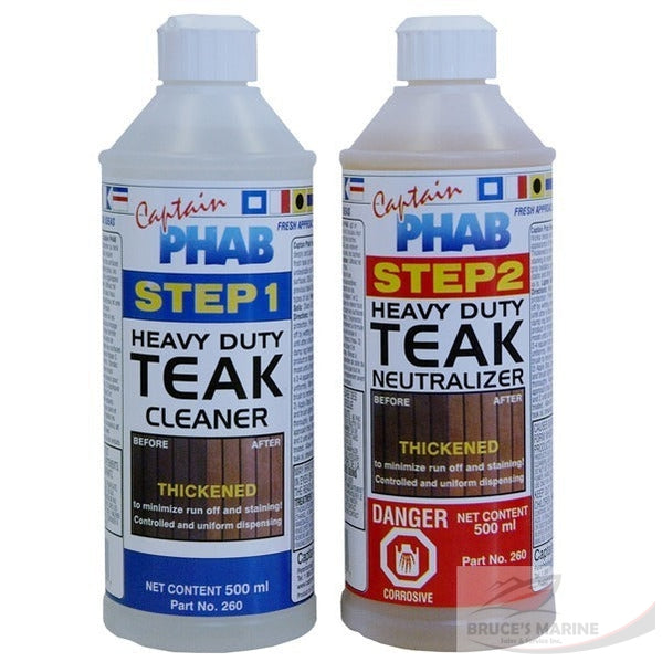 CAPTAIN PHAB TEAK CLEANING KIT 2 X 500 ML.