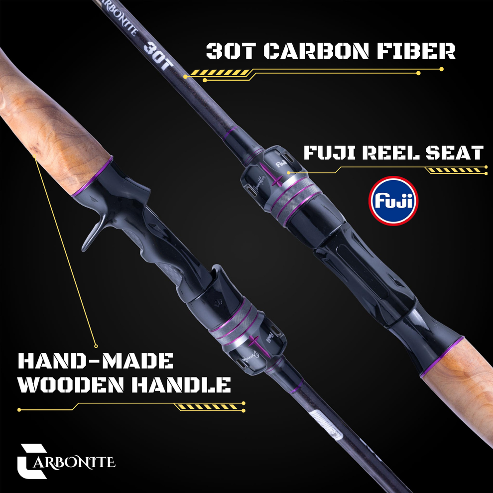 CARBONITE 2-PIECE CASTING ROD (TWO TIPS INCLUDED)