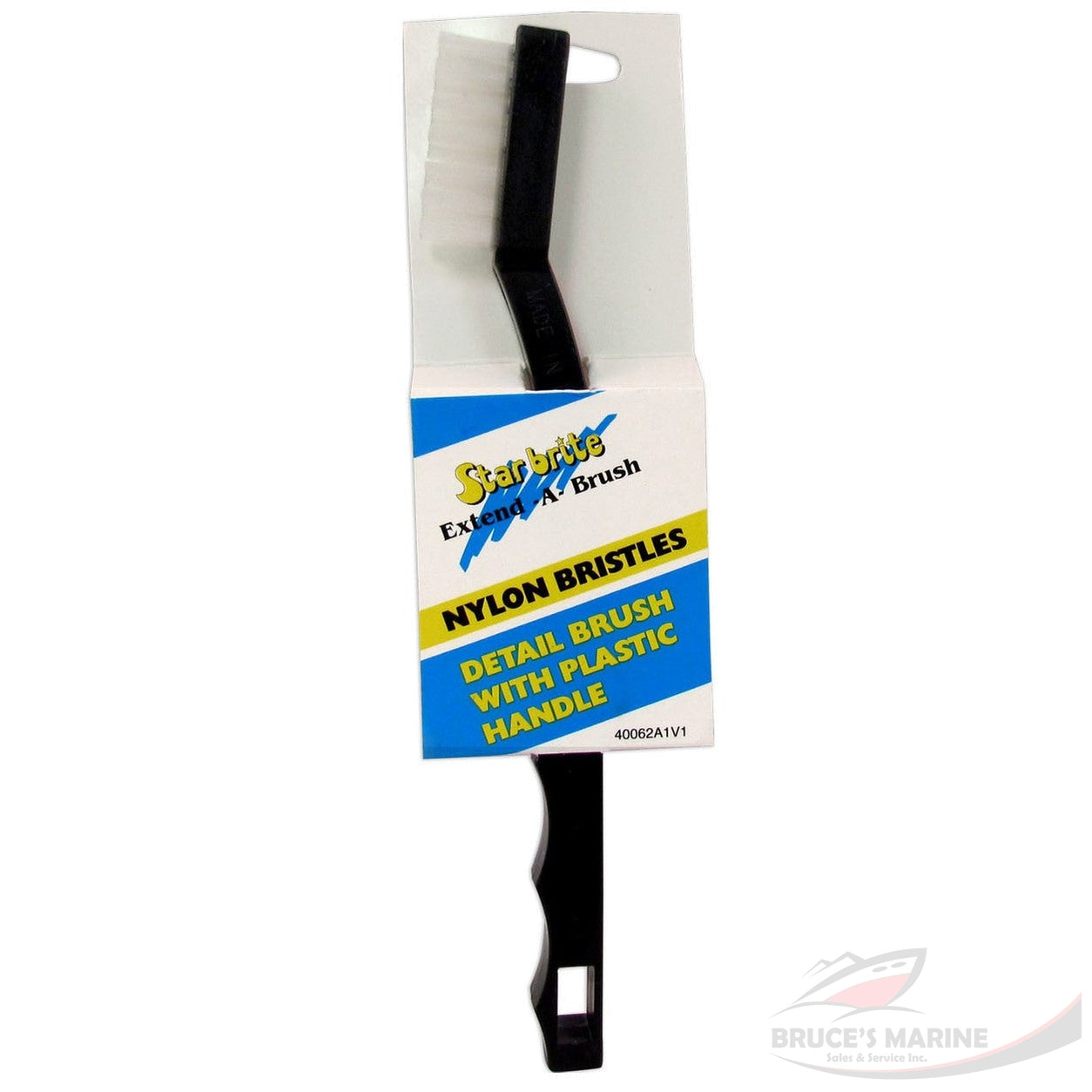 DETAIL BRUSH WITH PLASTIC HANDLE AND NYLON BRISTLES 40062