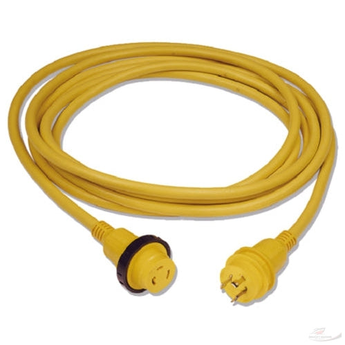 MARINCO 199117 30A/125V POWERCORD PLUS® SHOREPOWER CORDSET W/LED, 25' YELLOW