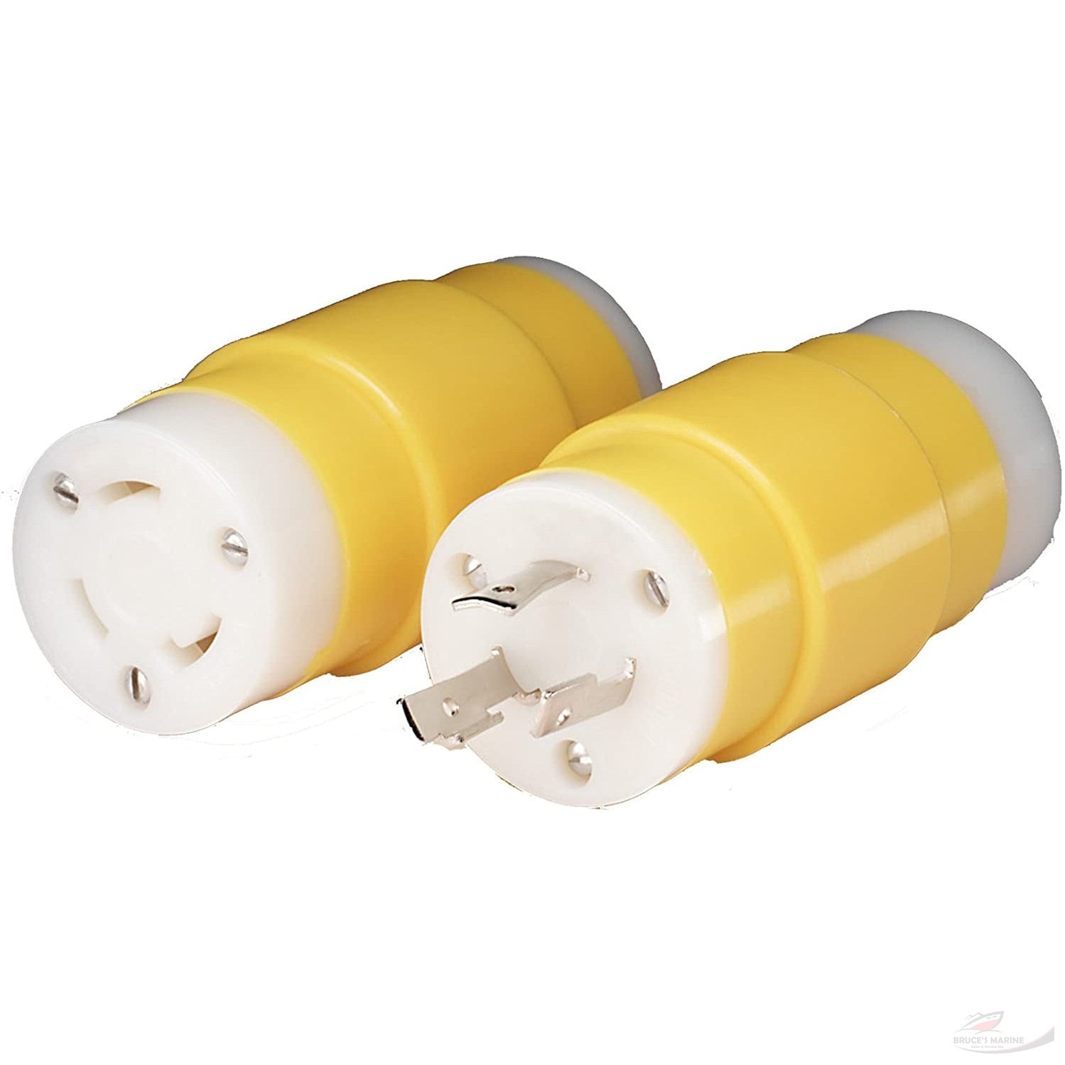 MARINCO (OLD 84A) STRAIGHT ADAPTER DOCK SIDE MALE 20A/125V LOCKING TO BOAT SIDE FEMALE 30A/125V LOCKING #S30-30