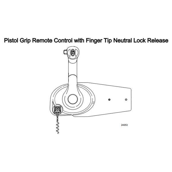 Mercury Outboard 8M0011213 Panel Mount Mechanical Control Gen II w Trim Black