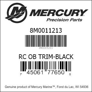 Mercury Outboard 8M0011213 Panel Mount Mechanical Control Gen II w Trim Black