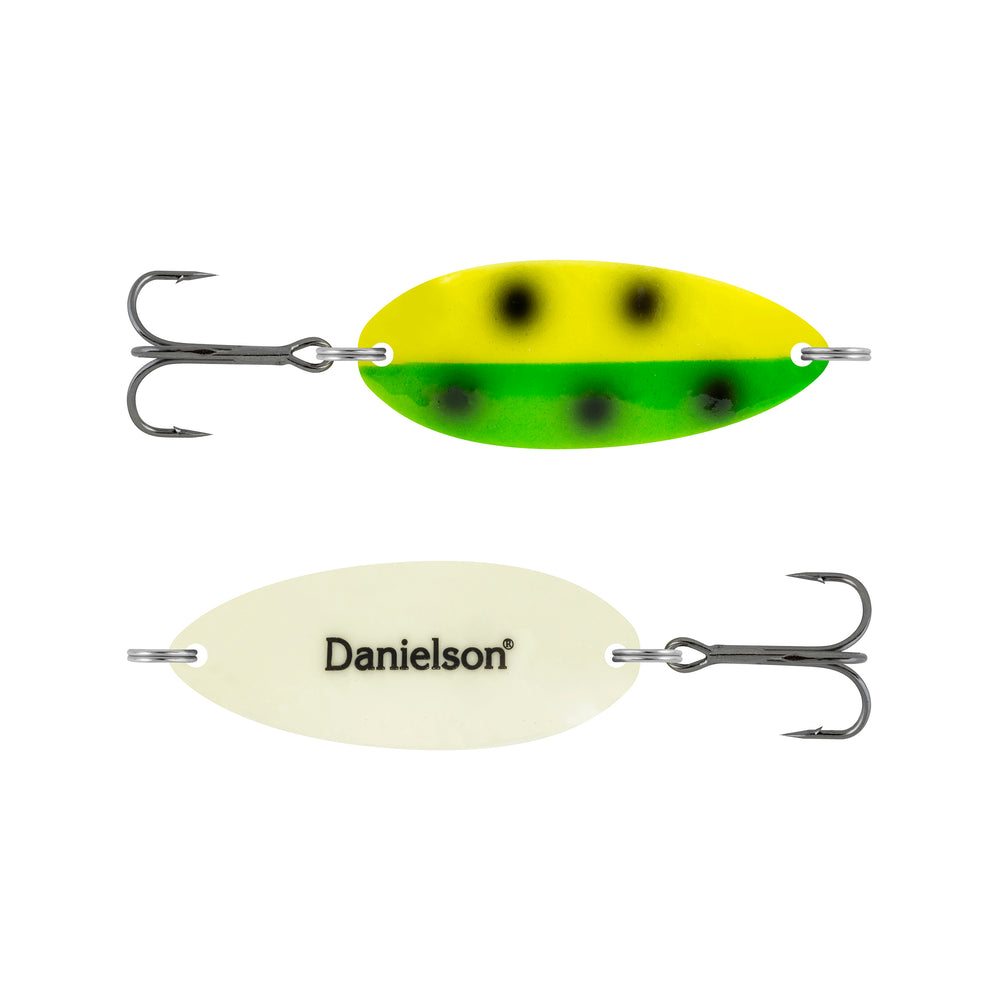 Night Fight Double Dare Spoon, 2/5oz, w/Treble & Siwash hook