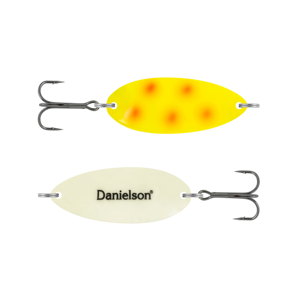 Night Fight Double Dare Spoon, 2/5oz, w/Treble & Siwash hook