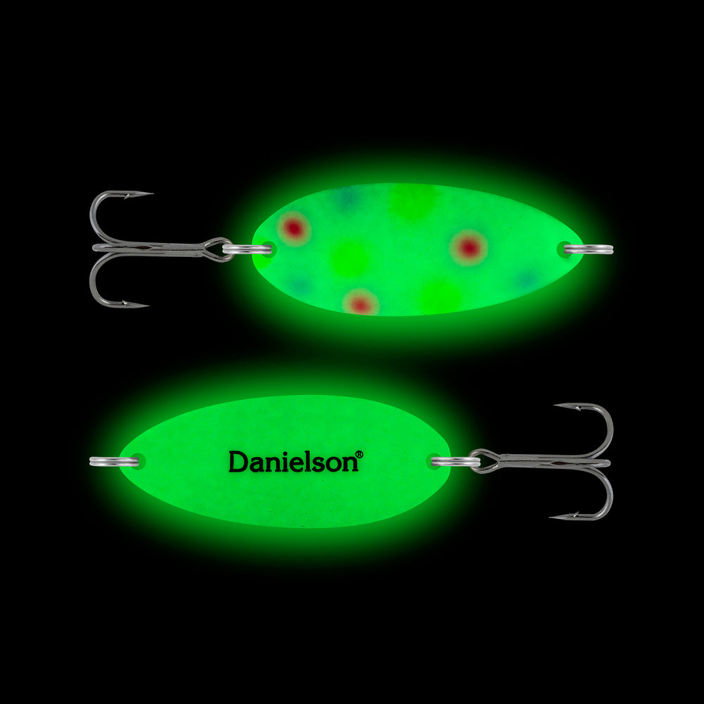 Night Fight Double Dare Spoon, 2/5oz, w/Treble & Siwash hook