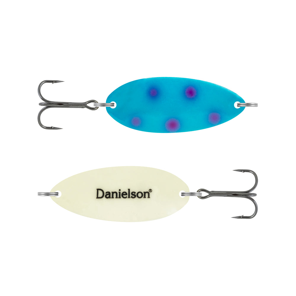 Night Fight Double Dare Spoon, 2/5oz, w/Treble & Siwash hook