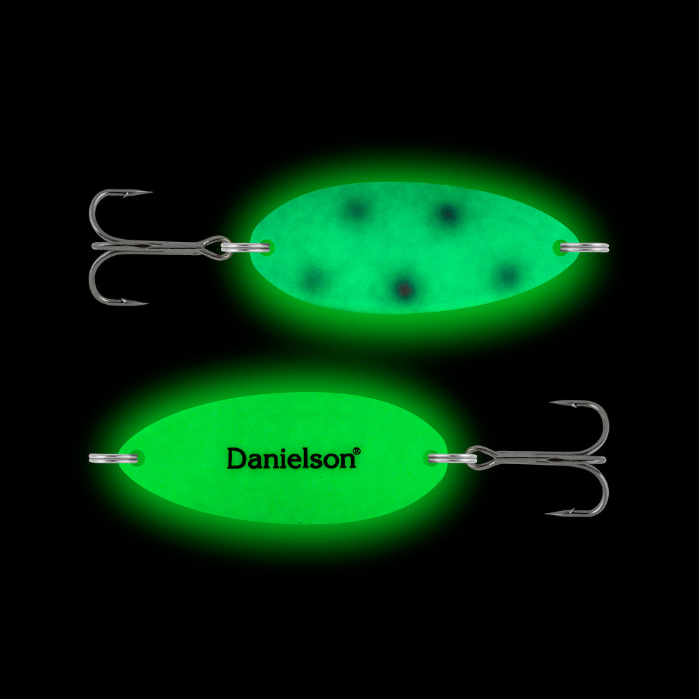 Night Fight Double Dare Spoon, 2/5oz, w/Treble & Siwash hook