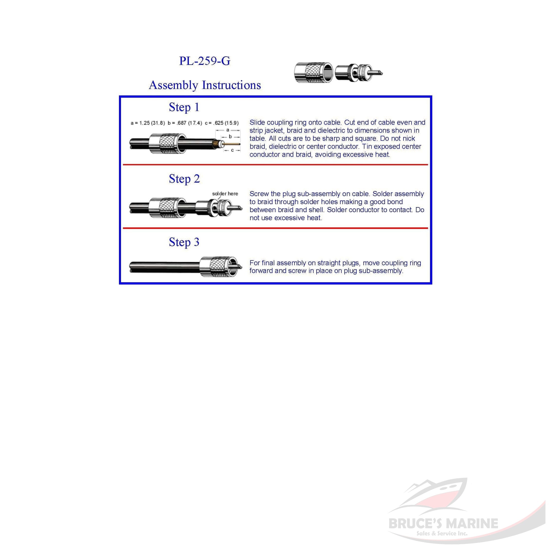 PL259-G SOLDER CONNECTOR FOR RG-213 & RG-8/AU COAX