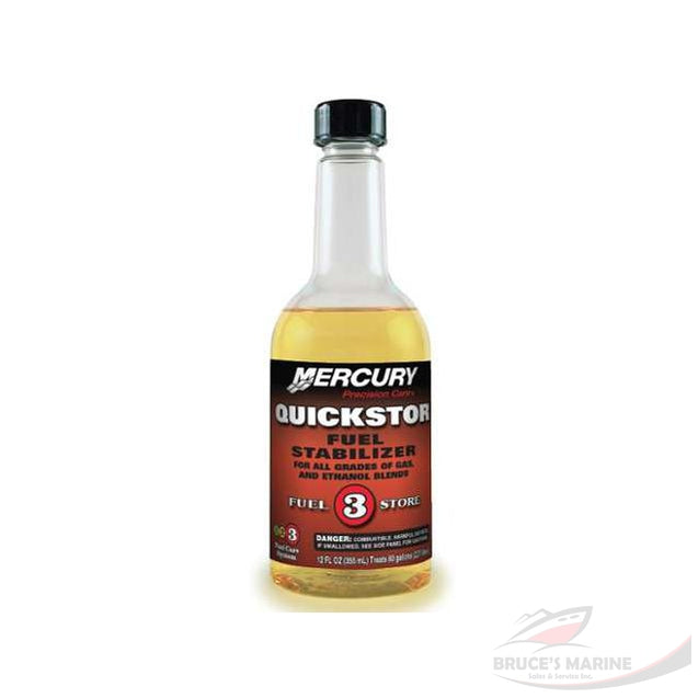 QUICKSILVER QUICKSTOR FUEL STABILIZER (STORAGE) 12 OZ - 92-8M0048202