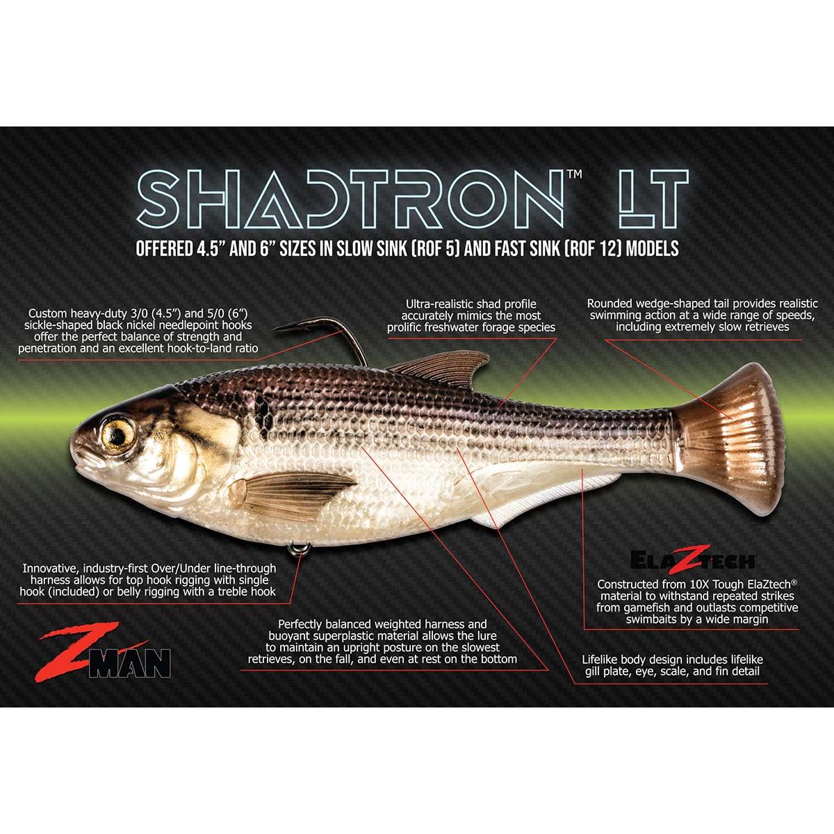 Shadtron Lt 6" Slow Sink Tennessee Shad