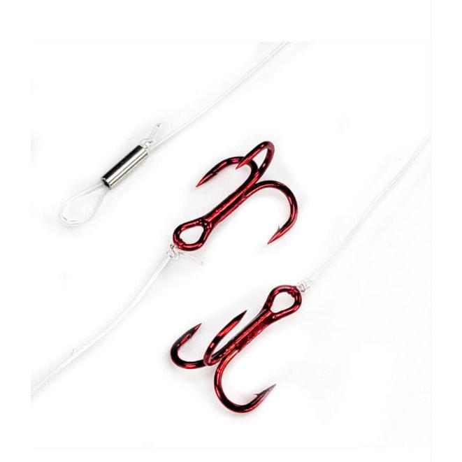 Treble Stinger Rig, Fluorocarbon Leader (3 Pack)