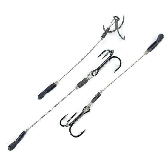 Treble Stinger Rig, Wire Leader (3 Pack)