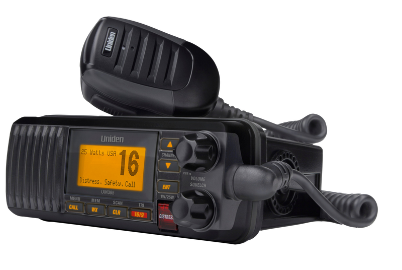 UM385 25 WATT FIXED MOUNT MARINE RADIO WITH DSC (WHITE)