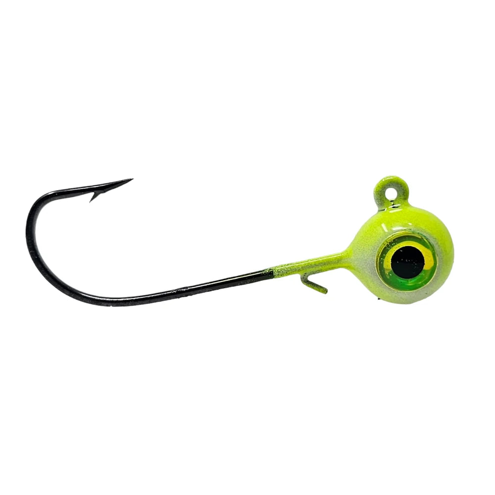 Walleye Hawgerz OMEGA GLOW Long Shank Jig- (3 PACK)