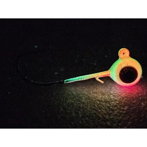 Walleye Hawgerz OMEGA GLOW Long Shank Jig- (3 PACK)