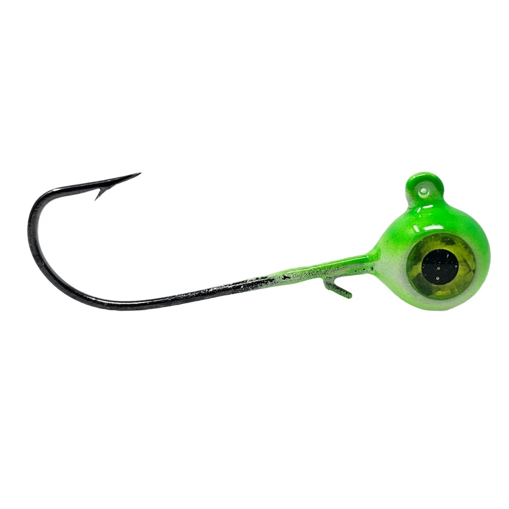 Walleye Hawgerz OMEGA GLOW Long Shank Jig- (3 PACK)