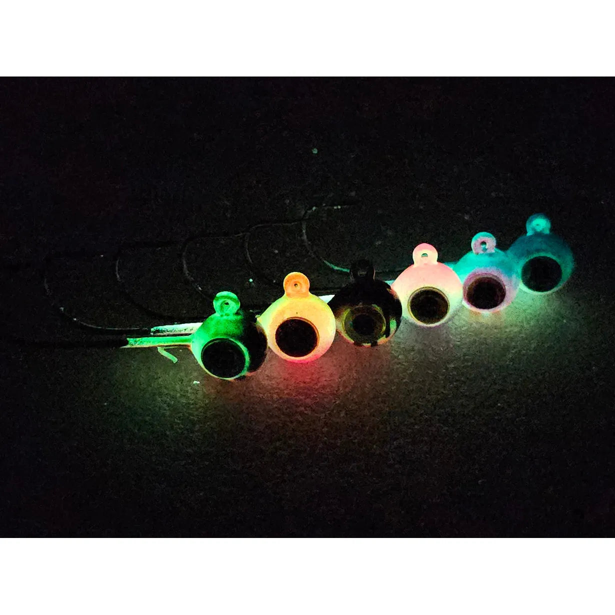 Walleye Hawgerz OMEGA GLOW “SPECIALS” Long Shank Jig- (3 PACK)