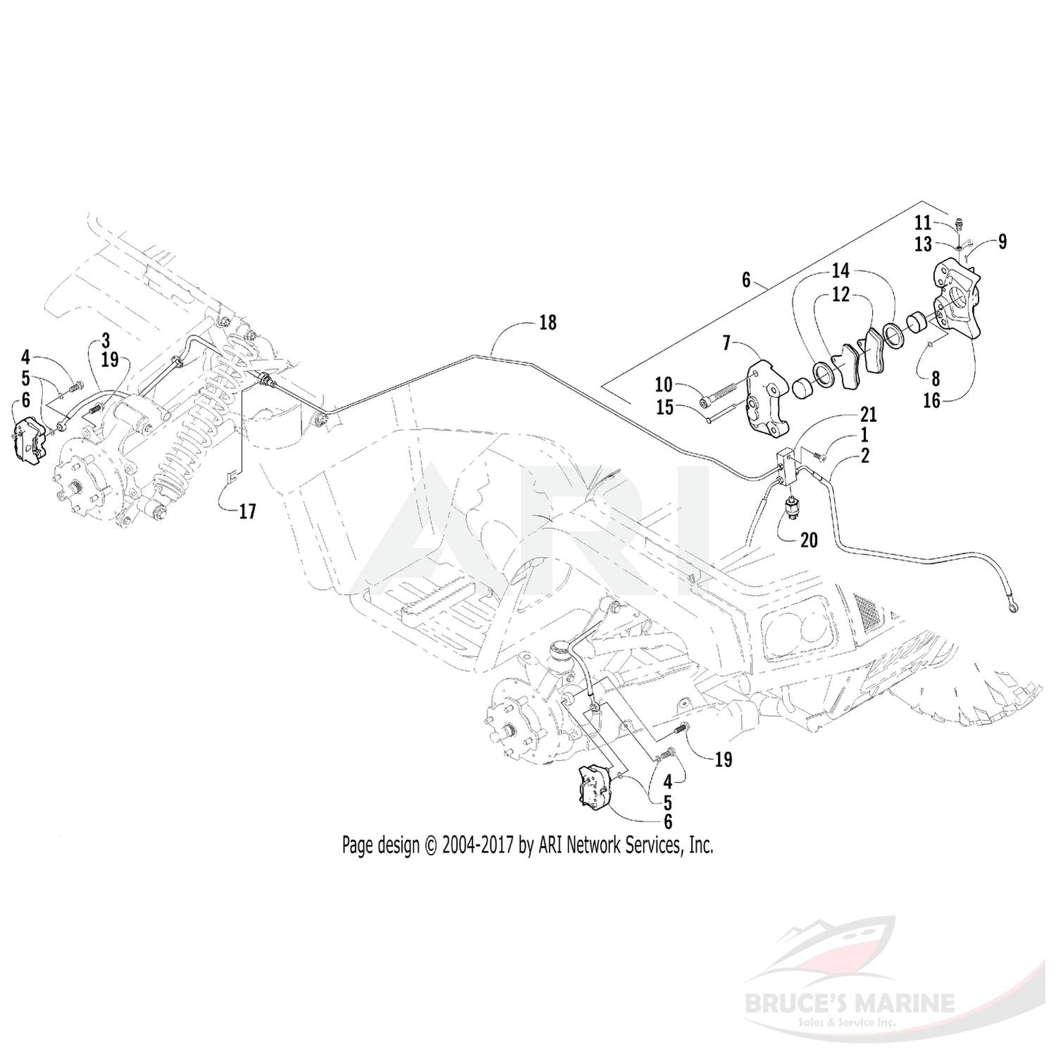 0402-096 GENUINE FACTORY ARCTIC CAT PART - HYDRAULIC BRAKE PAD SET