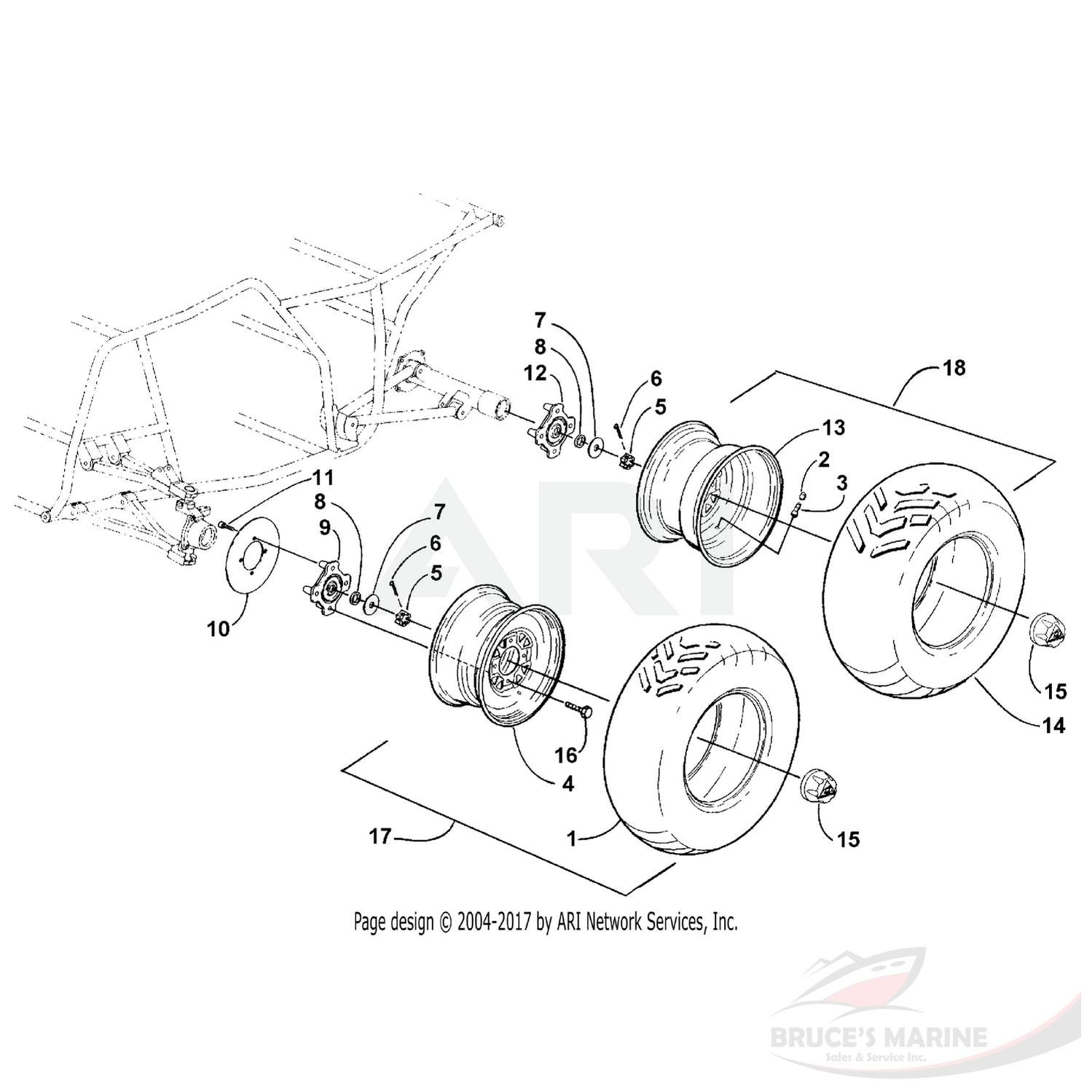 0423-021 GENUINE FACTORY ARCTIC CAT PART - WHEEL WASHER