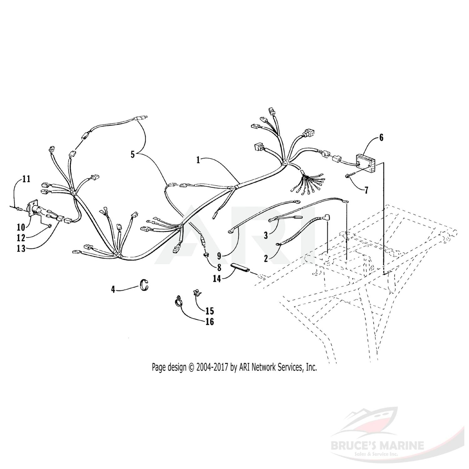 0486-004 GENUINE FACTORY ARCTIC CAT PART - HARNESS