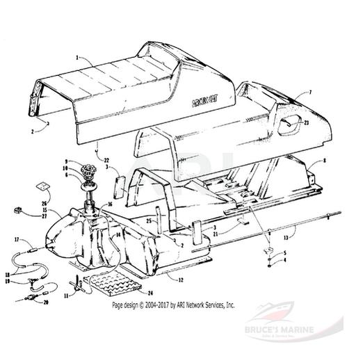 0510-358 GENUINE FACTORY ARCTIC CAT PART - STRAINER, GAS TANK