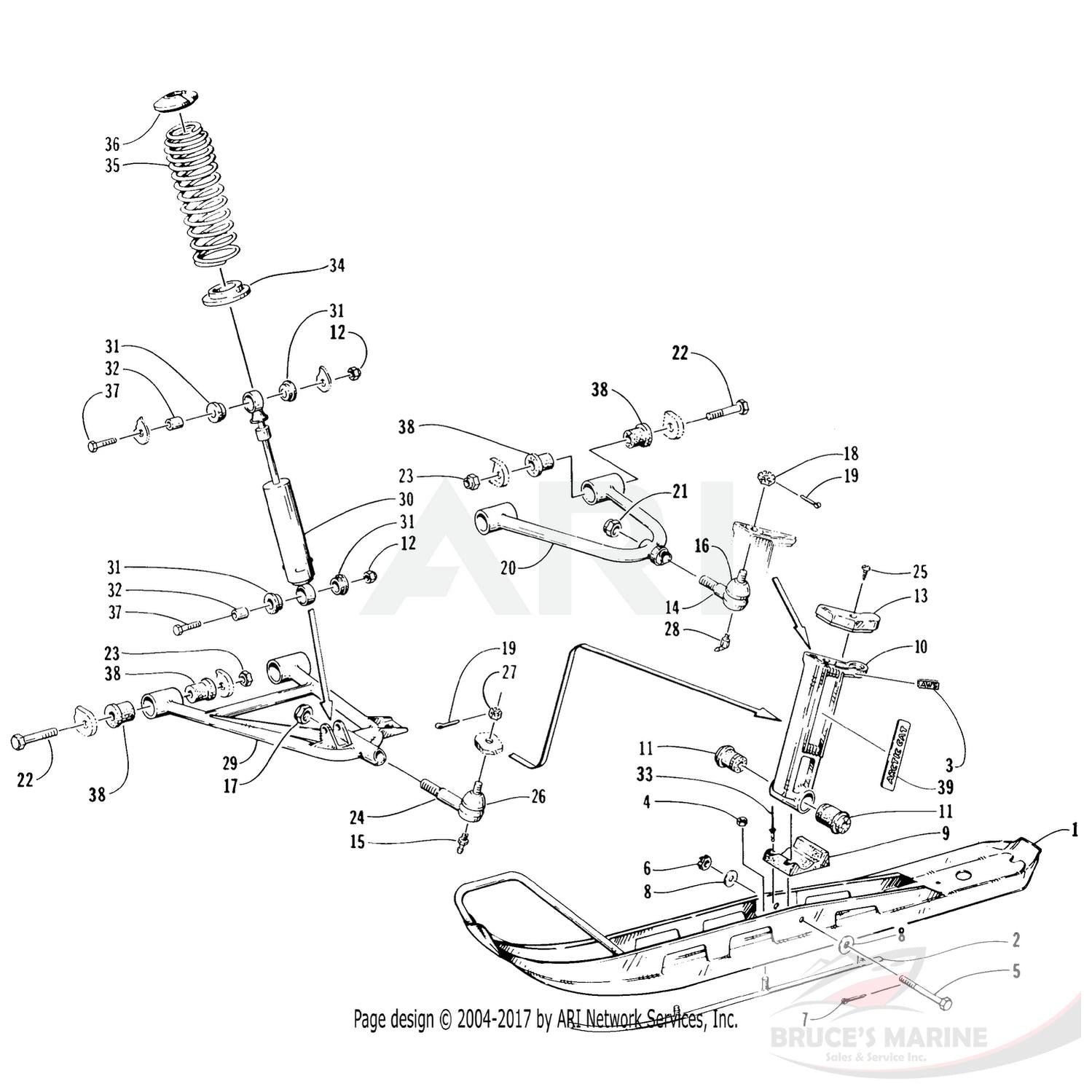 0604-380 GENUINE FACTORY ARCTIC CAT PART - AXLE