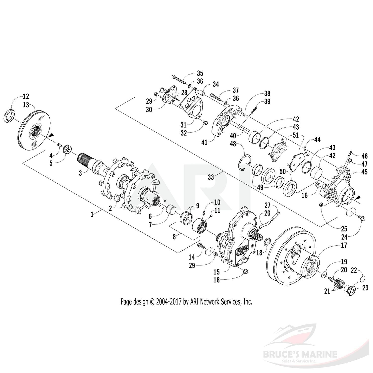 0604-380 GENUINE FACTORY ARCTIC CAT PART - AXLE