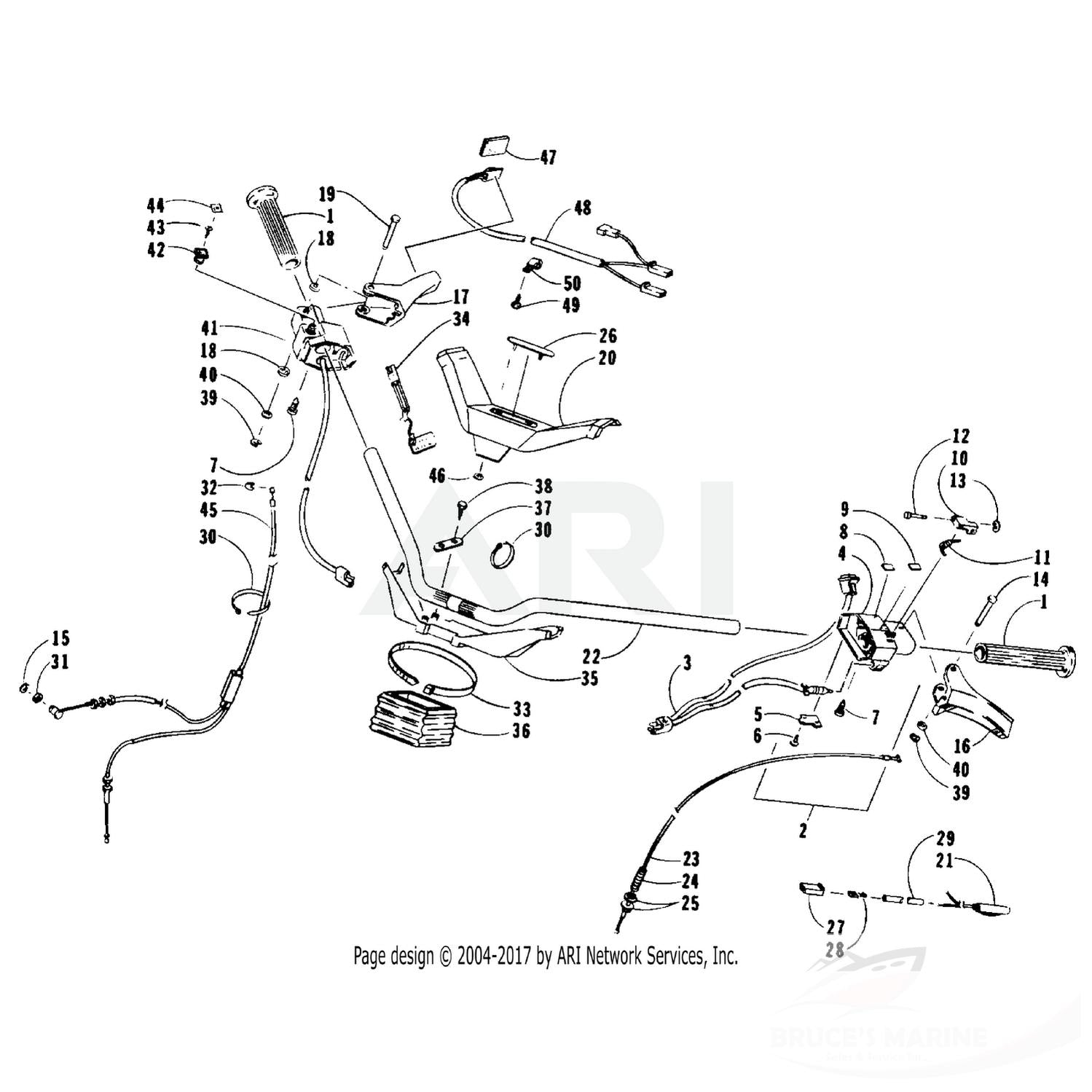 0687-017 GENUINE FACTORY ARCTIC CAT PART - THROTTLE CABLE