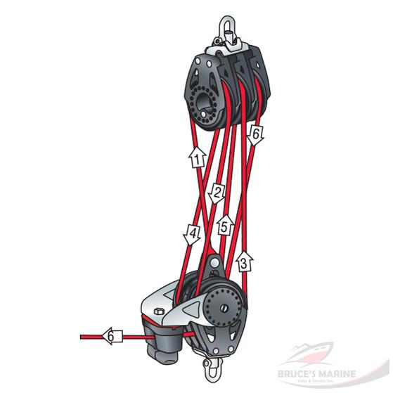 HARKEN 57MM TRIPLE BECKET CARBO BLOCK WITH CARBO-CAM #2618