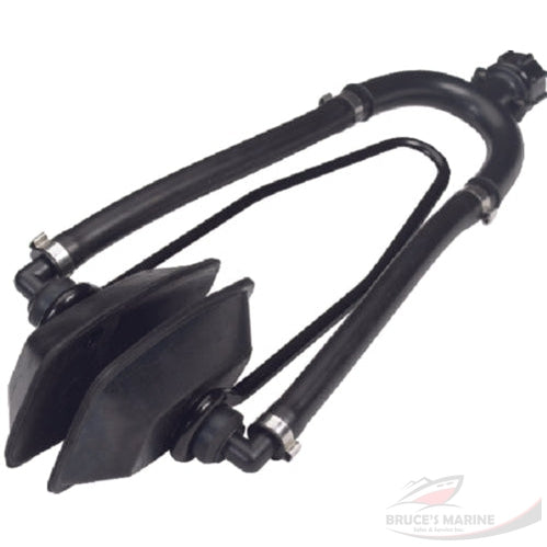 MOELLER DUAL WATER FEED MOTOR FLUSHER FOR USE ON ALL LOWER UNITS WITH SIDE WATER INLETS