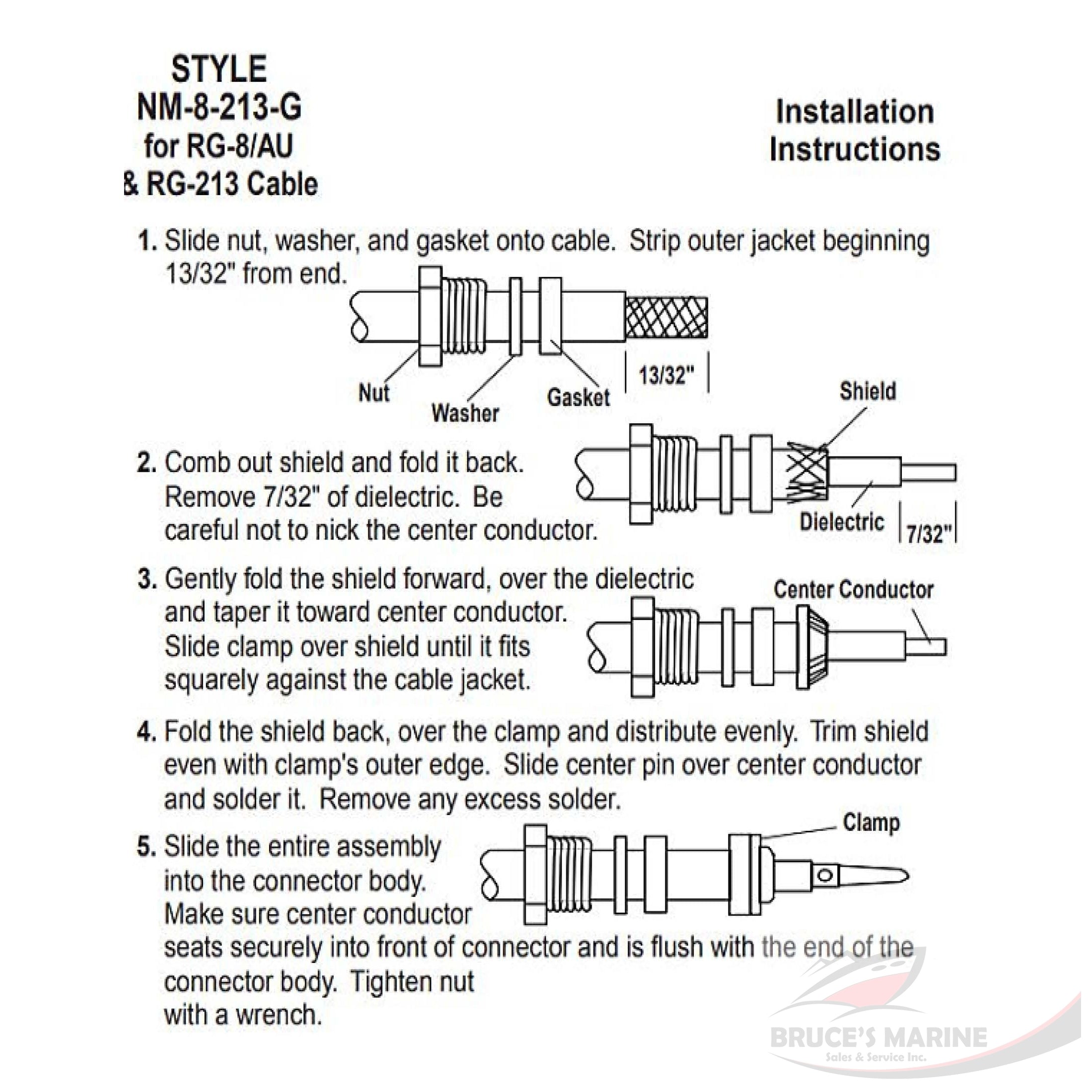 NM-8X-G MALE N-CONNECTOR FOR RG-8X COAX