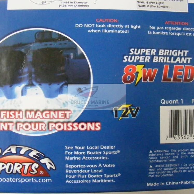 NEW LED UNDERWATER LIGHT WHITE BOATER SPORTS 51094