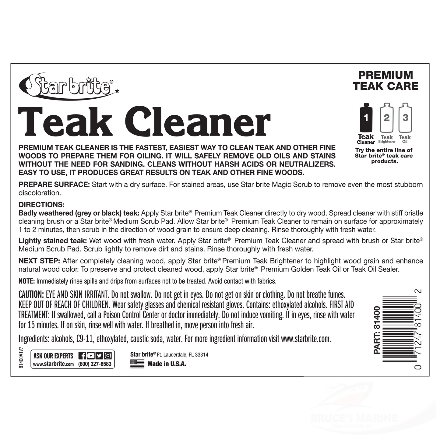 Premium Teak Cleaner - Step 1 - 32 oz