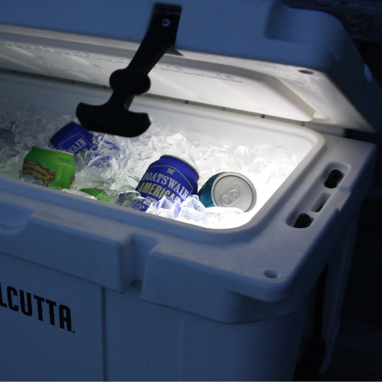 Renegade Cooler 55 Liter w/Removeable Tray & LED Drain Plug, EZ-Lift Rope Handles