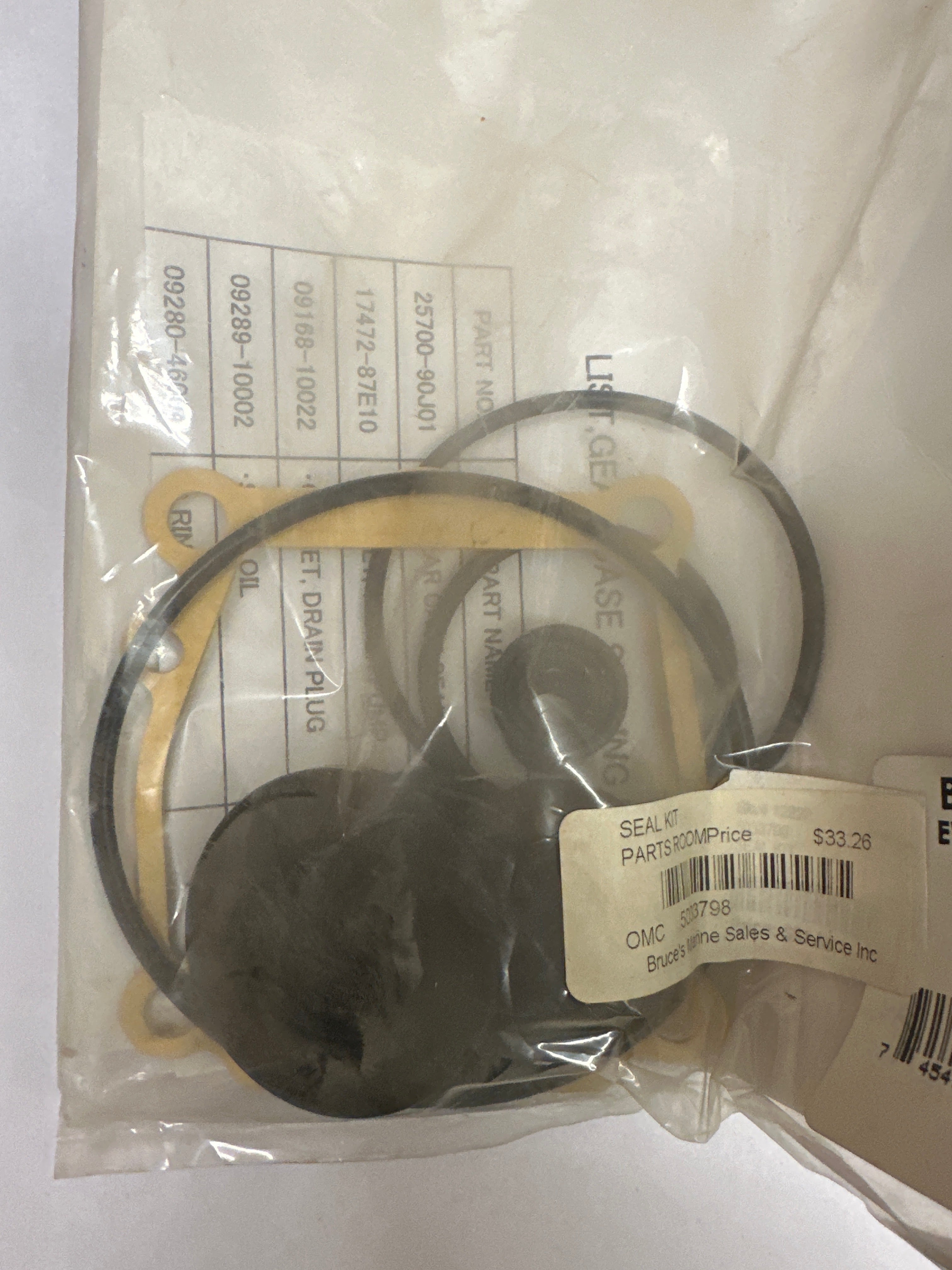 SEAL KIT P/N 5033798