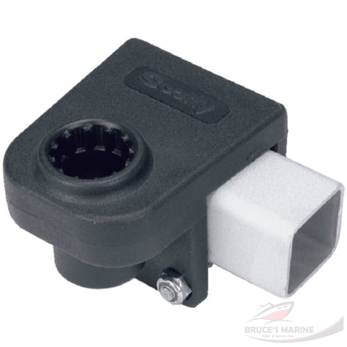 SCOTTY 243BK ROD HOLDER 1-1/4" SQUARE RAIL MOUNT, BLACK