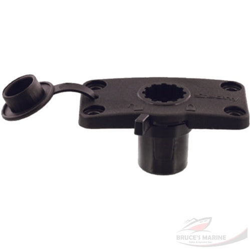 SCOTTY 244LBK FLUSH MOUNT BRACKET, BLACK, LOCKING