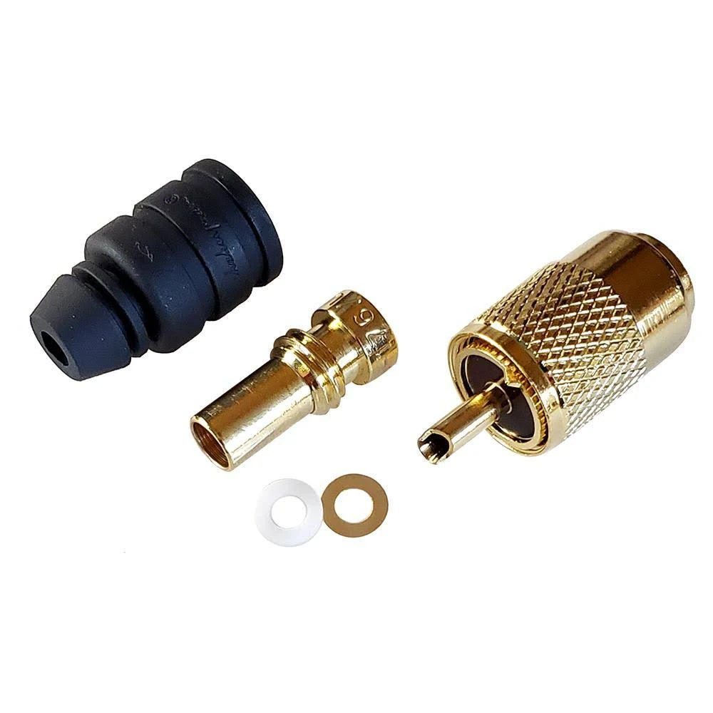 SHAKESPEARE PL-259-8X-G PL259 VHF RADIO CONNECTOR W/UG176 ADAPTER